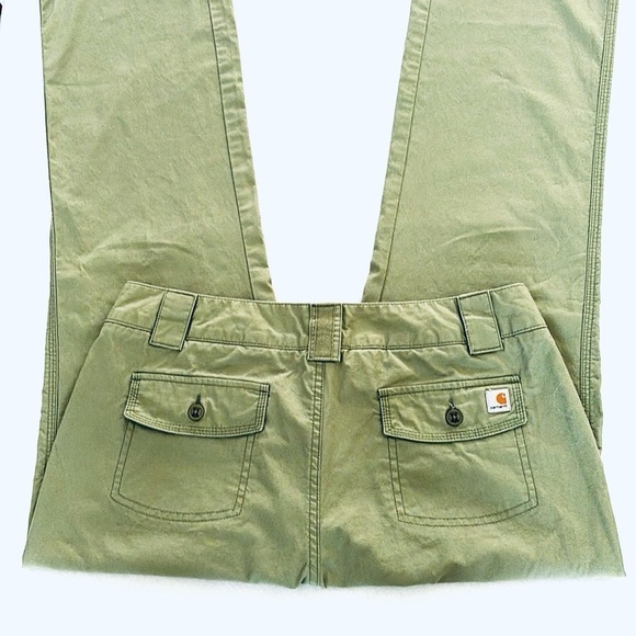 Carhartt Women’s Relaxed Fit Trail Pants, Size 12/34, Khaki Green - Picture 5 of 12
